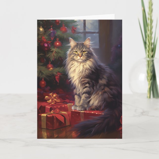 Ragdoll Cat Weihnachtsgrüßkarte Dankeskarte (Vorderseite)