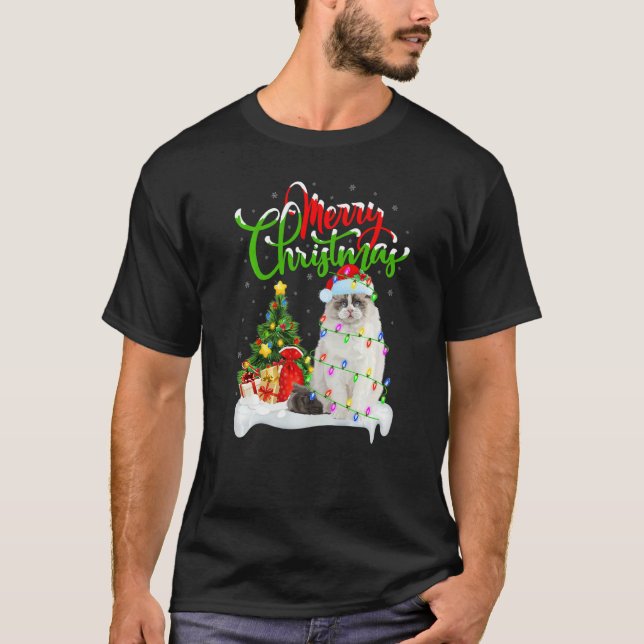 Ragdoll Cat  Xmas Decorations Santa Ragdoll Christ T-Shirt (Vorderseite)