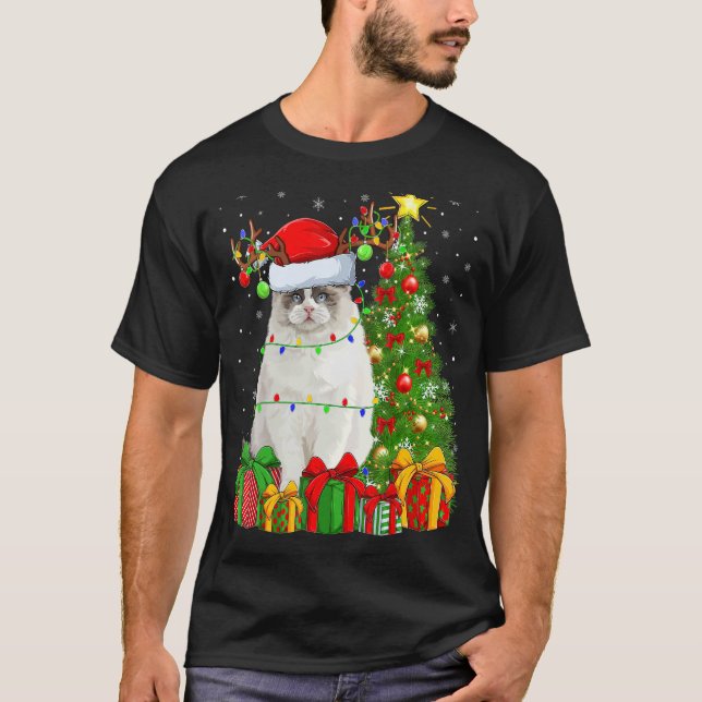 Ragdoll Cat   Xmas Holiday Santa Ragdoll Christmas T-Shirt (Vorderseite)