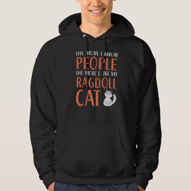 Ragdoll Cats Eigentümer Kitty Paw Liebe Meow Kitte Hoodie (Vorderseite)
