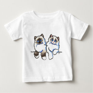 Ragdoll Cats Pair of Dolls Off-Leash Art™ Baby T-shirt