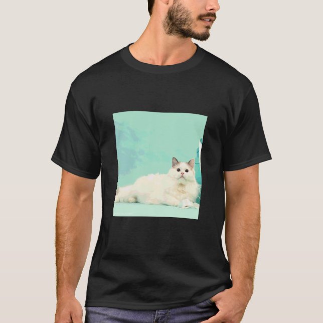Ragdoll-Katze_001 T-Shirt (Vorderseite)