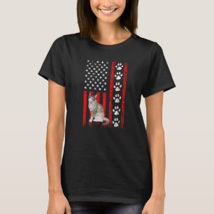 Ragdoll Katze 4. Juli Patriotische Amerikanische F T-Shirt