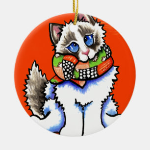 Ragdoll Katze alles Dolled oben Keramik Ornament