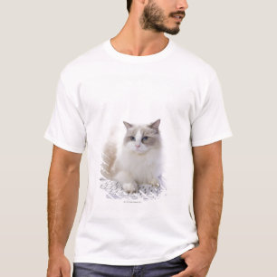 Ragdoll Katze auf Computertastatur T-Shirt