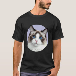 Ragdoll-Katze Blaue Augen Katzenporträt T-Shirt