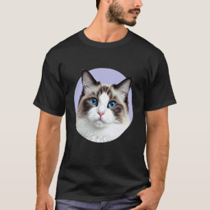 Ragdoll-Katze Blaue Augen Katzenporträt T-Shirt