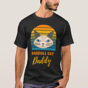 Ragdoll-Katze Daddy Vintage-Sonnenuntergang Katze T-Shirt