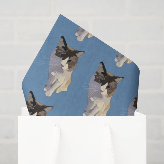Ragdoll-Katze, Dusty Blue Seidenpapier (Geschenktüte)