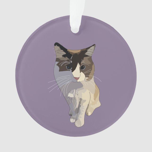 Ragdoll-Katze, Dusty Purple Ornament (Vorderseite)