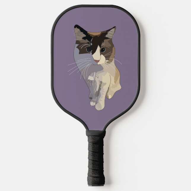 Ragdoll-Katze, Staubblau Pickleball Schläger (Vorderseite)