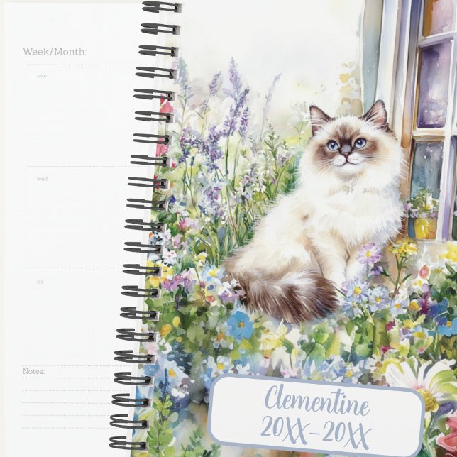 Ragdoll-Katze Undatiertes Terminkalender-Tagebuch  Planer (Von Creator hochgeladen)