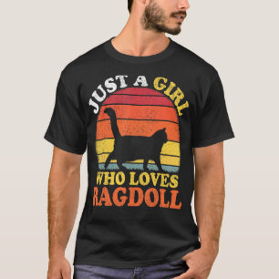 Ragdoll-Katze Vintage Nur Ein Mädchen Das Ragdoll T-Shirt