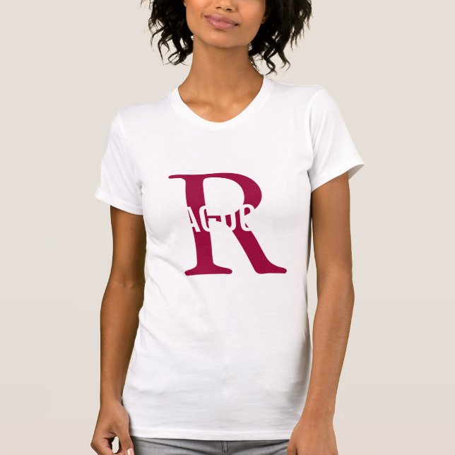Ragdoll Katzen-Monogramm-Entwurf T-Shirt (Vorderseite)