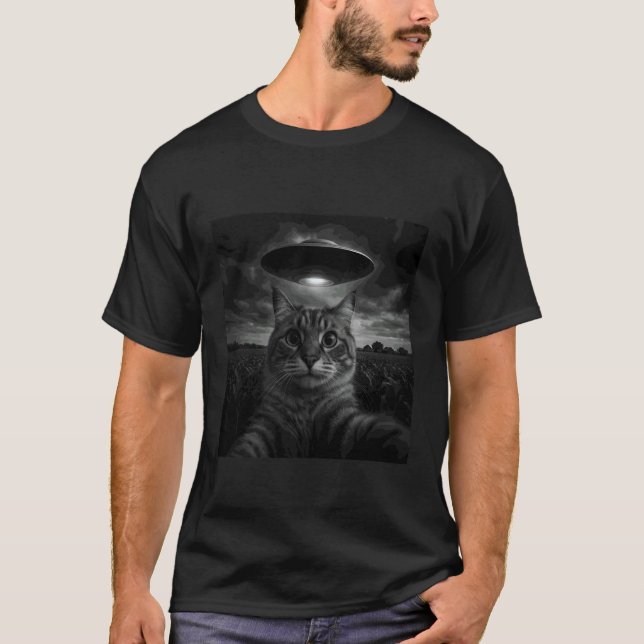 Ragdoll-Katzen-Selfie mit UFO T-Shirt (Vorderseite)