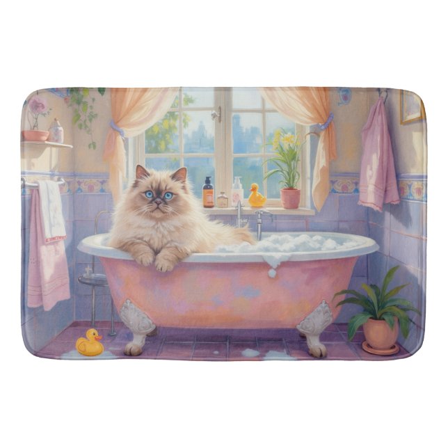 Ragdoll-Katzenbad-Dekor Badematte (Vorderseite)