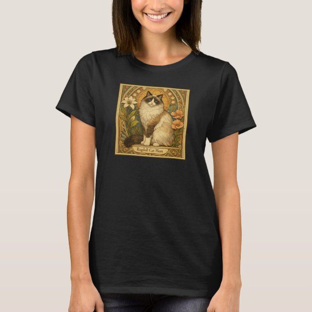 Ragdoll-Katzenmutter-Geschenk-Shirt – Hübsche Blum T-Shirt (Vorderseite)