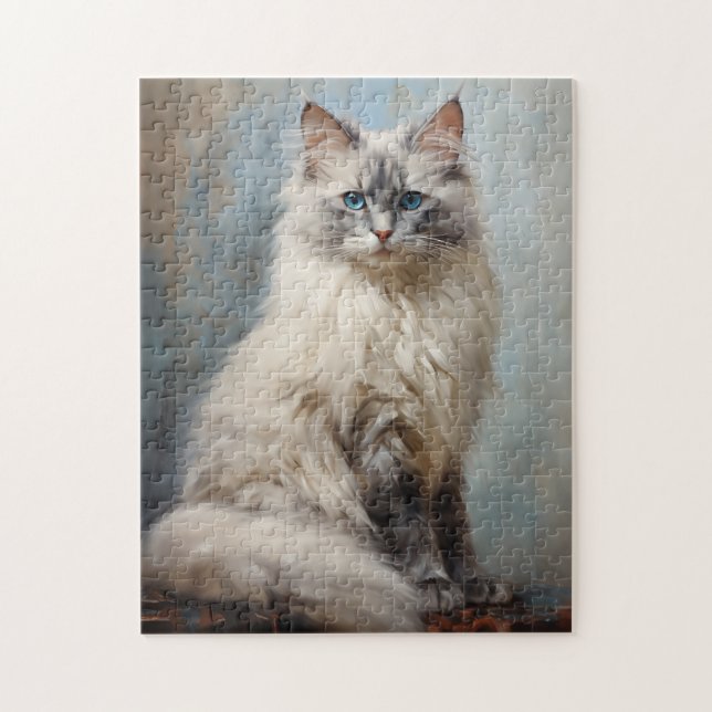 Ragdoll Katzenportrait 1 Puzzle (Vertikal)