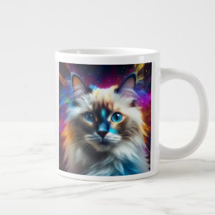 Ragdoll-Katzenrasse Farbexplosion Hintergrund Jumbo-Tasse