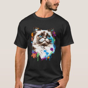 Ragdoll-Katzenrasse Farbige Mutter Dame T-Shirt