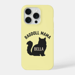 Ragdoll-Mama-Katze-Silhouette Personalisierter Nam iPhone 15 Pro Hülle