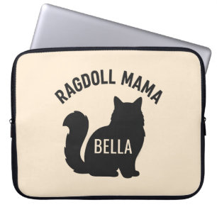 Ragdoll-Mama-Katze-Silhouette Personalisierter Nam Laptopschutzhülle