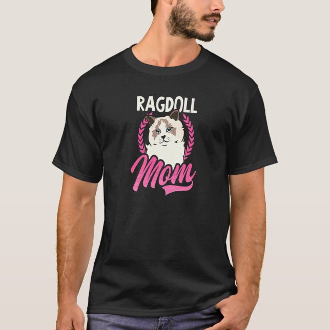 Ragdoll-Mama Ragdoll-Katze T-Shirt (Vorderseite)