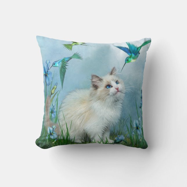 Ragdoll Miezekatze-und Kissen (Vorderseite)
