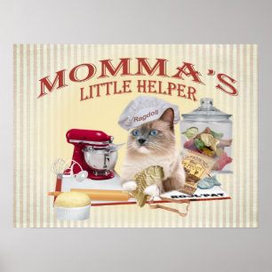 Ragdoll Mommas Helferin Prints Poster