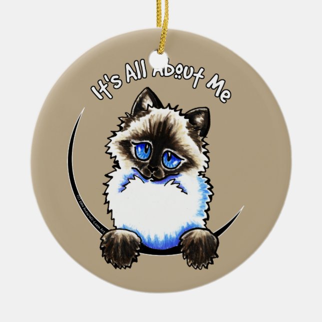 Ragdoll Ragamuffin all About Me Keramikornament (Vorne)