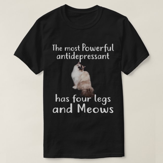 Ragdoll Shirt Antidepressiv Ragdoll Cat Tee Shirt (Design vorne)