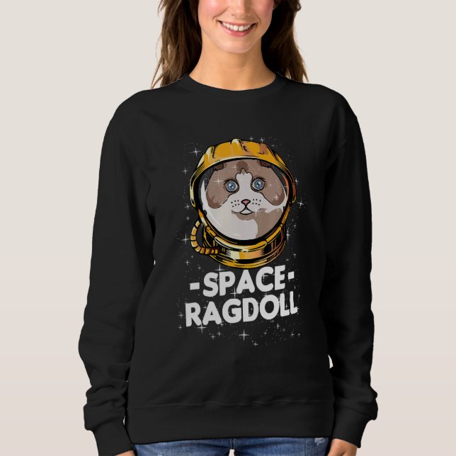Ragdoll Space Astronaut Cat Mama Sweatshirt (Vorderseite)