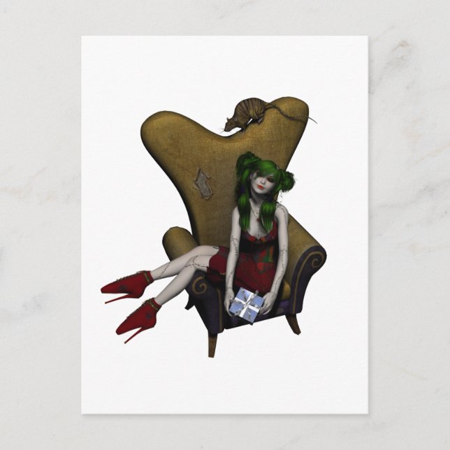 Ragdoll Suzie Bushaltestelle-Geschenk Postkarte (Vorderseite)