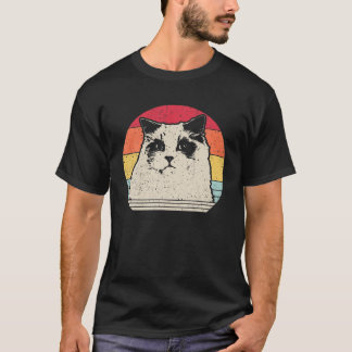 Ragdoll Vintages Geschenk Katze Lover 70er 80er Re T-Shirt