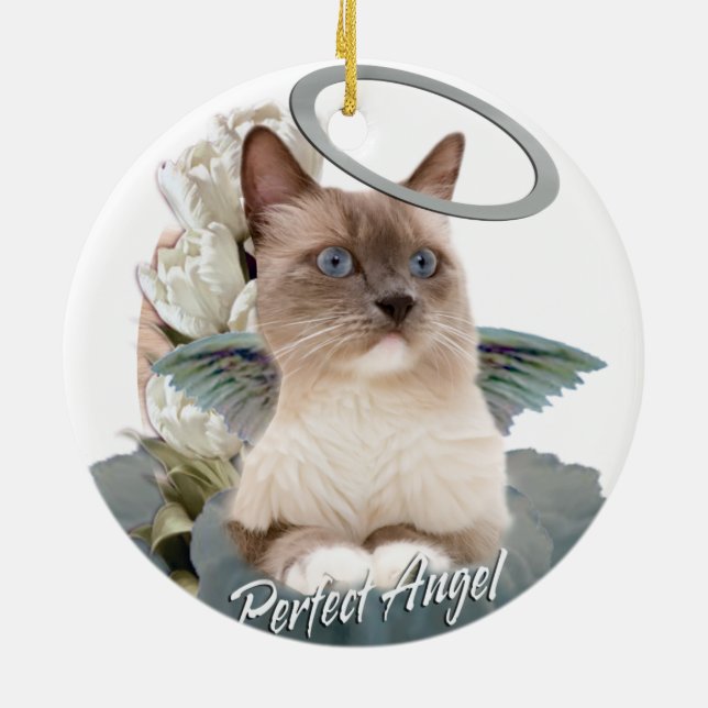 Ragdoll Weihnachtsdekoration Keramikornament (Hinten)