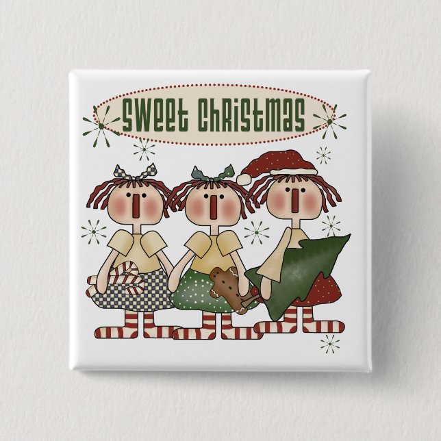 Ragdolls Sweet Christmas Tshirts und Geschenke Button (Vorderseite)