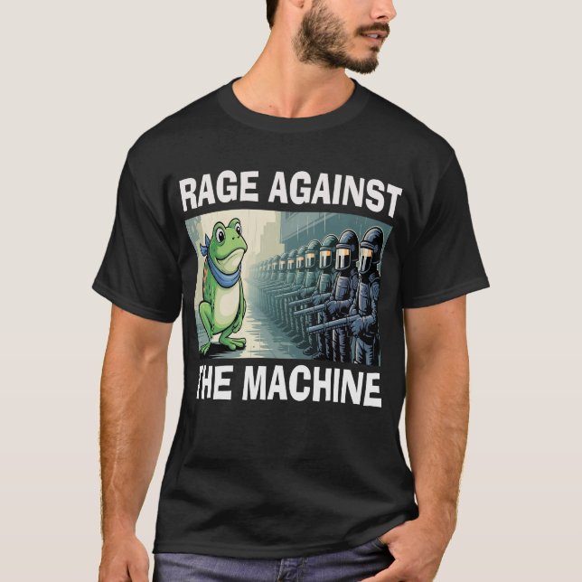 Rage Against The Machine Portland Frog Protest T-Shirt (Vorderseite)