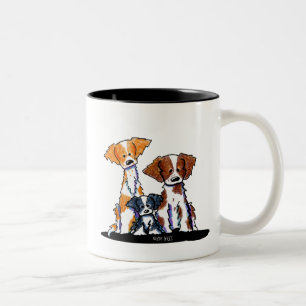 Rage and Mischief Brittany Dog Zweifarbige Tasse