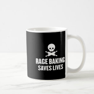 Rage Backen rettet Live Skull Lustiger Bäcker Koch Kaffeetasse