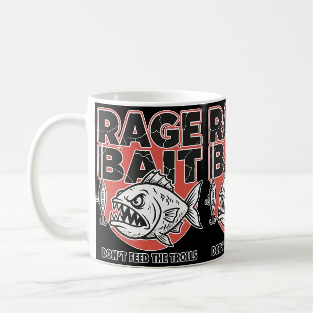 Rage Bait, Don’t Feed The Trolls Kaffeetasse (Links)