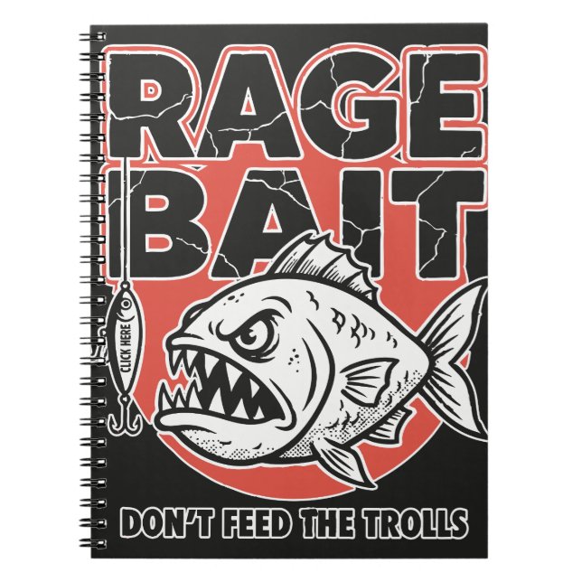 Rage Bait, Don’t Feed The Trolls Notizblock (Vorderseite)