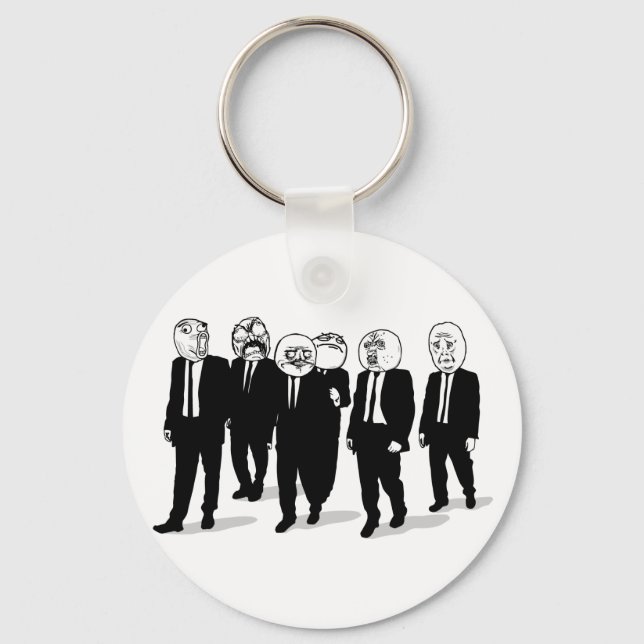 Rage Comic Meme vor dem Walking. Ich Gusta. Schlüsselanhänger (Vorderseite)