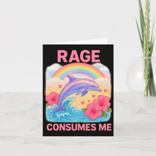 Rage Consumes Me Dolphin  Karte (Vorderseite)