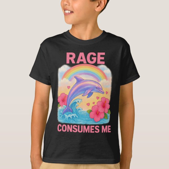 Rage Consumes Me Dolphin  T-Shirt (Vorderseite)