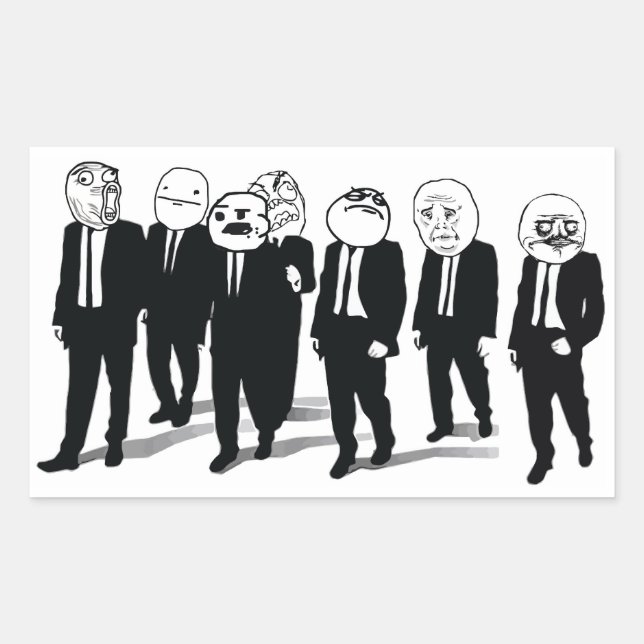 Rage Gang Rectangle Stickers (Vorderseite)
