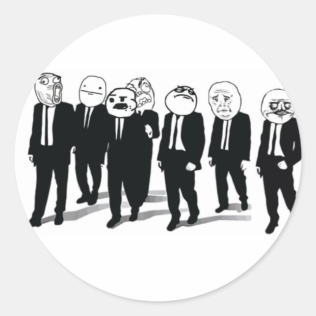 Rage Gang Round Stickers (Vorderseite)