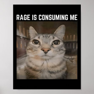 Rage konsumiert mich Meme Cat Meme merkwürdig spez Poster