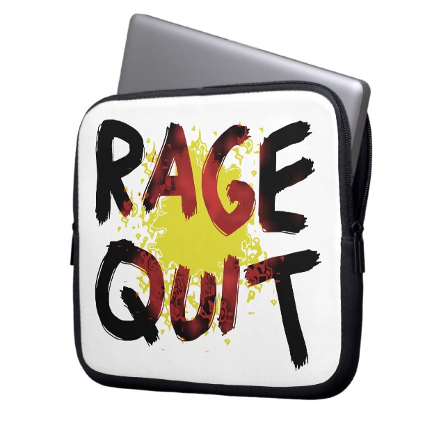 Rage Quit Laptopschutzhülle (Vorderseite Links)