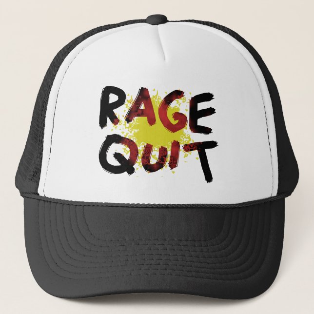 Rage Quit Truckerkappe (Vorderseite)
