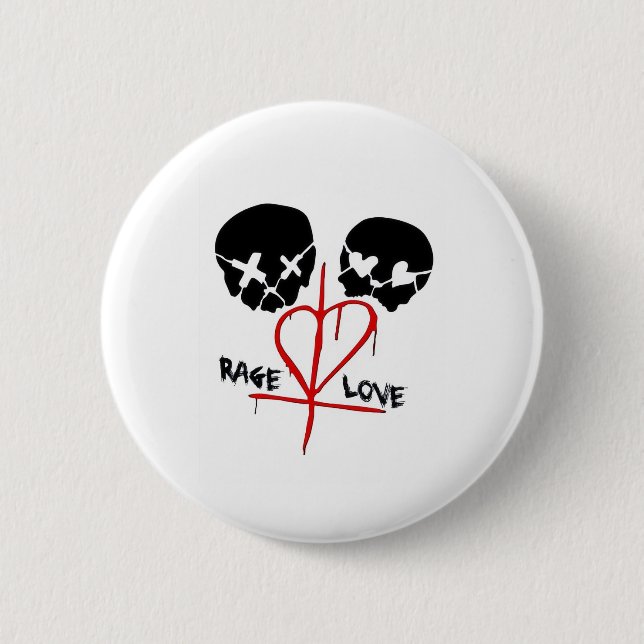 Rage und Liebe Button (Vorderseite)